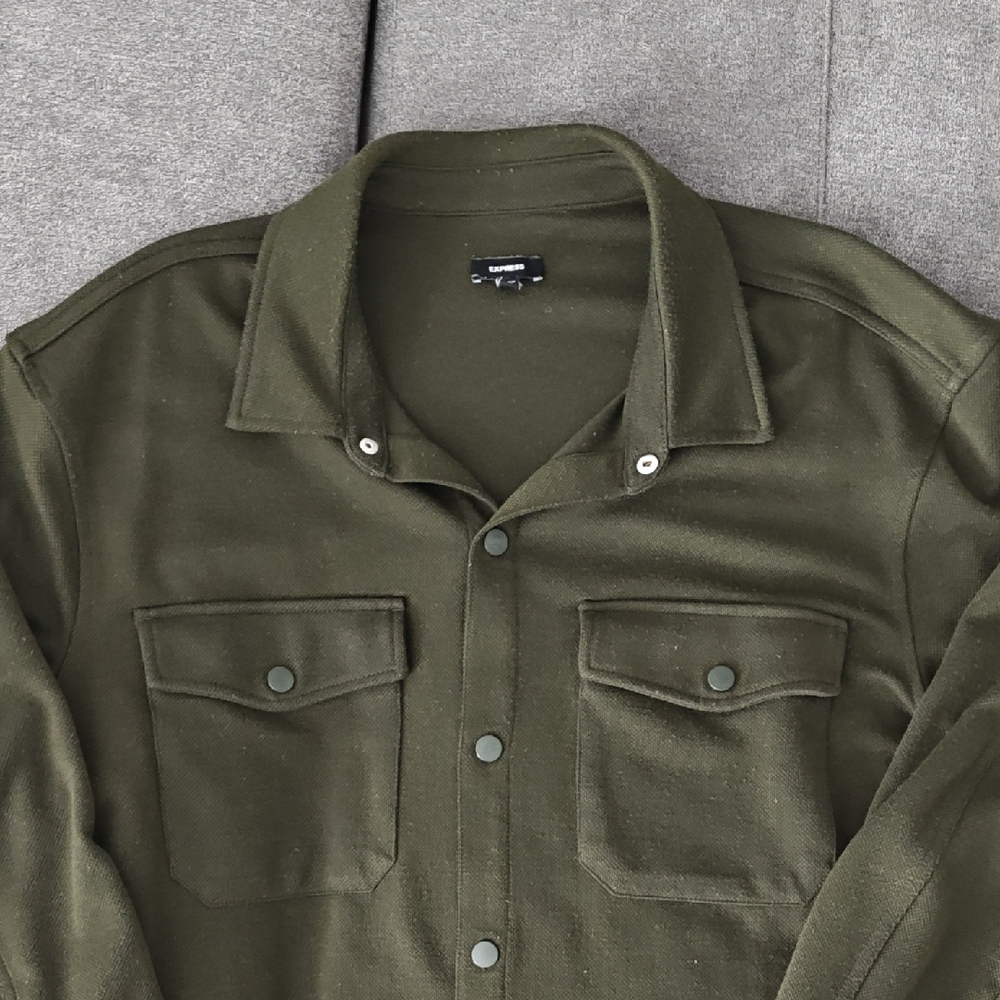 Express Dark Olive Men's Shirt